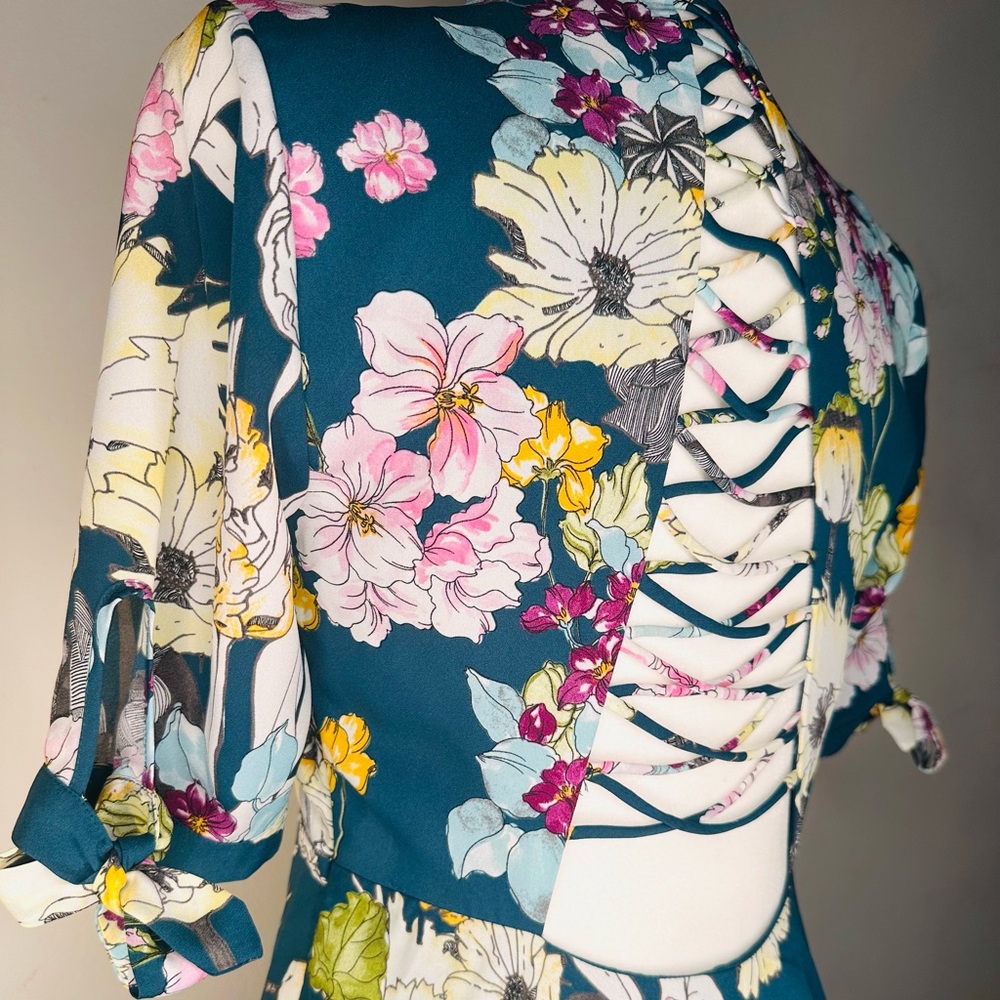 Guess Teal Floral Dress